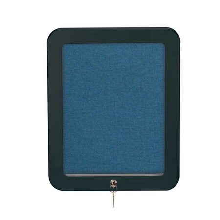 United Visual Products Outdoor Enclosed Combo Board, 72"x36", Satin Frame/Black & Ultramarine UVCB7236OD-BLACK-ULTMAR
